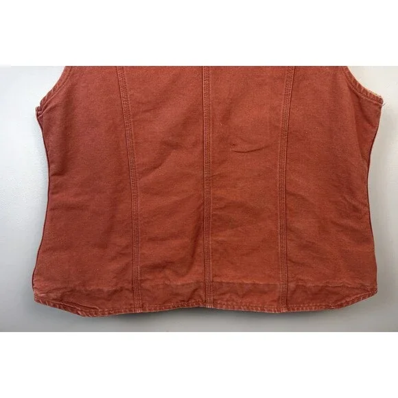 Carhartt Vintage Women’s WV001 VRS Sherpa Lined Vest Rose Size Large - Picture 6 of 10